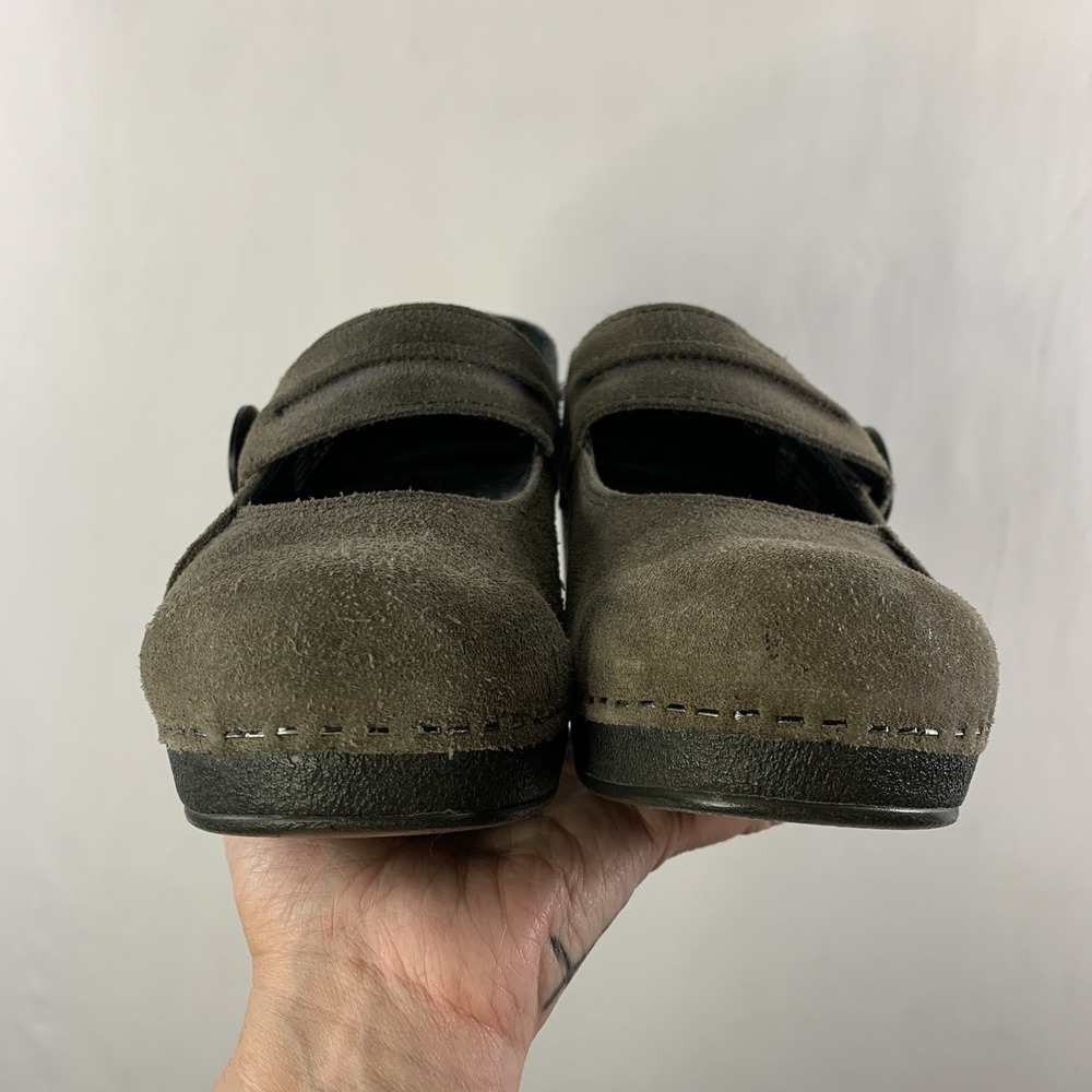 Dansko Womens Ralene Suede Mary Jane Platform Shoes EU 37 US 6.5-7 Olive Artsy - Picture 3 of 13